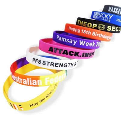 Picture of DEBOSSED COLOUR FILLED WRIST BAND