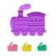 TRAIN CAR BUBBLE FIDGET SILICONE TOYS image 2