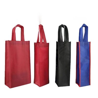 Picture of NON WOVEN SINGLE BOTTLE WINE TOTE BAG