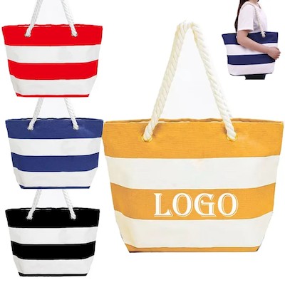 Picture of LARGE VOLUME CANVAS BEACH TOTE BAG