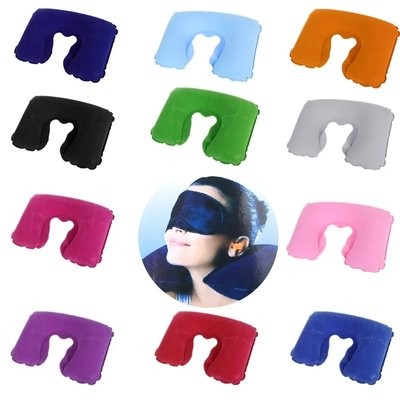 Picture of U SHAPE INFLATABLE TRAVEL PILLOW & EYE MASK & EAR PLUGS