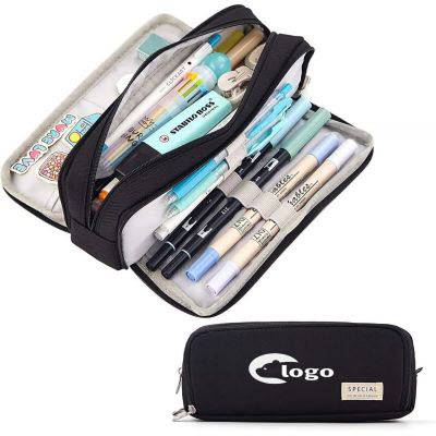 Picture of LARGE CAPACITY PENCIL CASE 3 COMPARTMENT POUCH PEN BAG