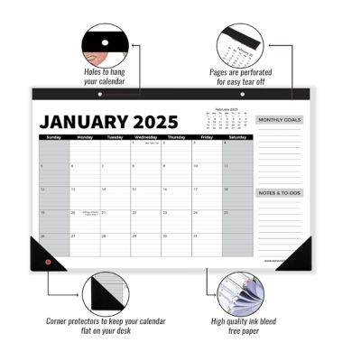 Picture of DESK CALENDAR 2025-2026 DESK TOP MONTHLY PLANNER