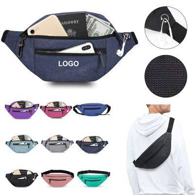 Picture of LARGE CROSSBODY WAIST BAG with 4 Zipper Pockets.