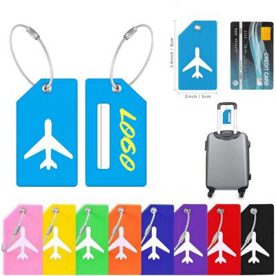 Picture of SILICONE SUITCASE TAGS LUGGAGE TRAVEL LABEL NAME ID CARD.