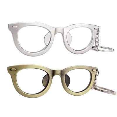 Picture of METAL BOTTLE OPENER KEYRING CHAIN with Sunglasses Shape