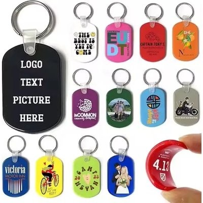 Picture of OVAL SHAPE PVC KEY HOLDER KEYRING