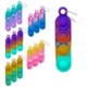 MINI SILICON PUSH POP KEYRING CHAIN image 2