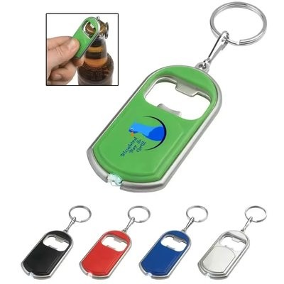 Picture of 3-IN-1 BOTTLE OPENER KEYRING CHAIN with LED Light