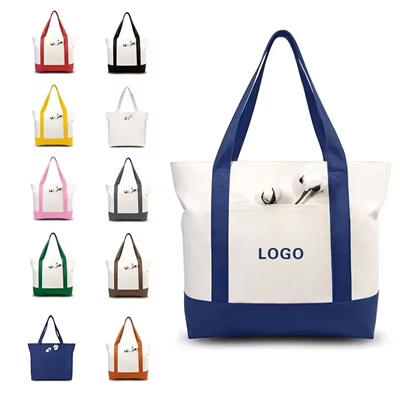 Picture of CANVAS TOTE BAG POCKETS