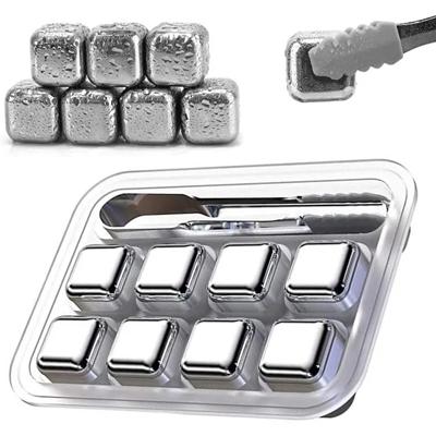 Picture of REUSABLE STAINLESS STEEL METAL WHISKEY ICE CUBES
