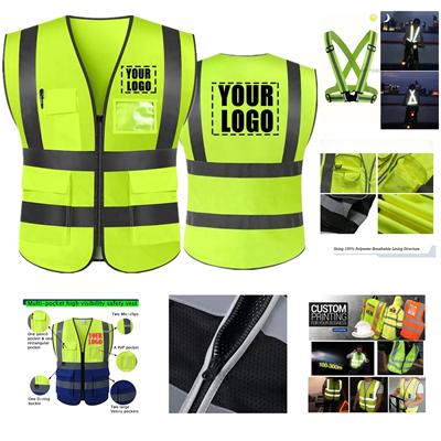 Picture of SAFETY WORKER REFLECTIVE VEST TRAFFIC UNIFORM