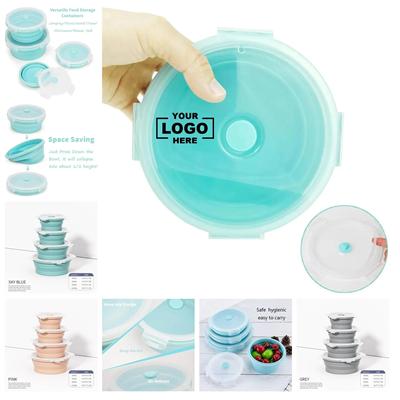 Picture of 4PCS FOLDING SILICON MICROWAVE LUNCH BOX SET
