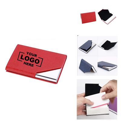 Picture of STAINLESS STEEL PU BUSINESS CARD HOLDER