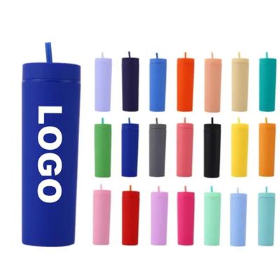 Picture of DOUBLE-LAYERED PLASTIC 16OZ STRAW CUP