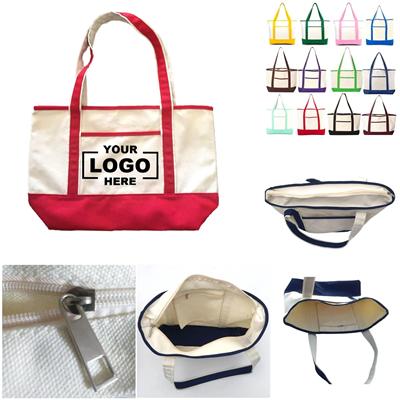 Picture of CANVAS PRINTED LOGO INNER ZIPPER BAG