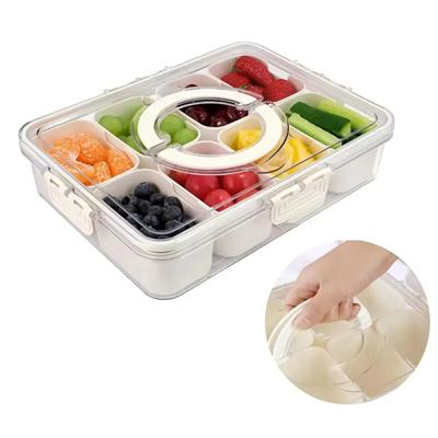 Picture of PORTABLE SNACK BOX CONTAINER VEGGIE SERVING TRAY