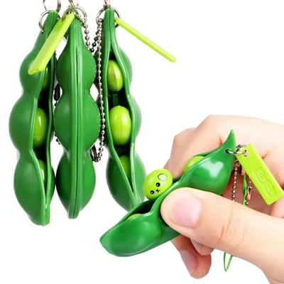 Picture of STRESS BALL EDAMAME KEYRING CHAIN