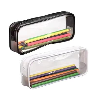 Picture of PVC PENCIL BAG ZIPPER POUCH CLEAR TRANSPARENT WATERPROOF