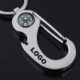 METAL CARABINER KEYRING CHAIN with Compass image 2