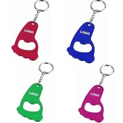 Picture of FOOT SHAPE BOTTLE OPENER with Keyring Chain