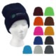 KNIT BEANIE with Cuff Caps Embroidered image 2