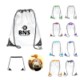 CLEAR TRANSPARENT STADIUM DRAWSTRING BACKPACK RUCKSACK image 2