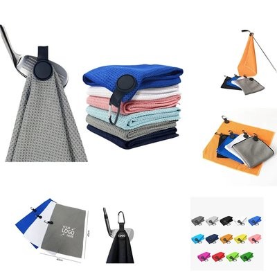 Picture of CUSTOMIZED MICROFIBRE MAGNETIC GOLF TOWEL with Carabiner