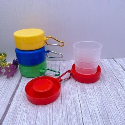 Picture of TRANSLUCENT PLASTIC COLLAPSIBLE CUP with Carabiner