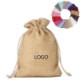 CUSTOM DRAWSTRING LINEN BAG JUTE POUCH image 2