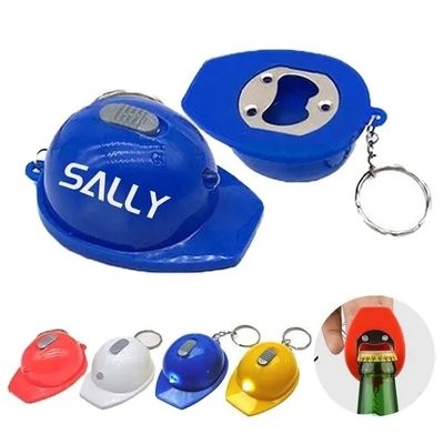 Picture of SAFETY HELMET BOTTLE OPENER KEYRING CHAIN