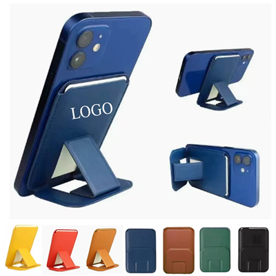 Picture of MAGNETIC LEATHER WALLET CARDS HOLDER STAND with Kickstand