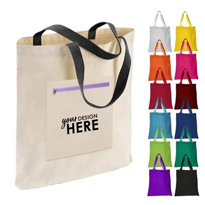Picture of COTTON CANVAS TOTE BAG with Pocket