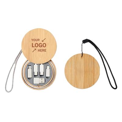 Picture of WHEAT STRAW 3-IN-1 USB CHARGER KIT with Bamboo Wood Box