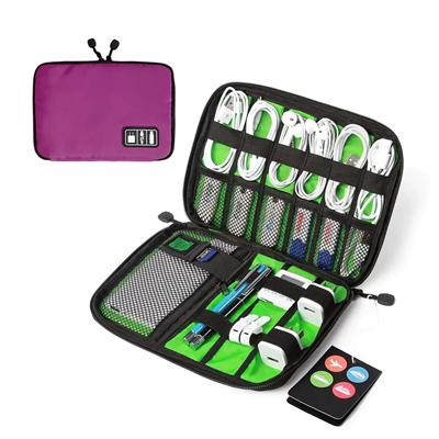 Picture of CUSTOM PORTABLE REUSABLE TRAVEL CABLE ORGANIZER BAGS CASE