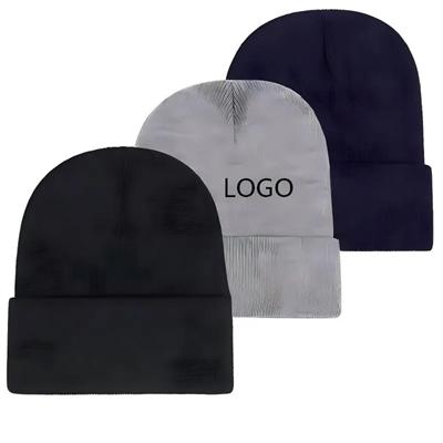 Picture of CUSTOMIZABLE KNITTED CUFF BEANIE LOOSE SOFT SKI HAT UNISEX