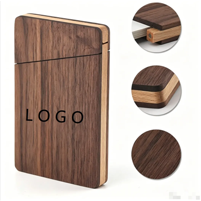 Picture of PORTABLE BLACK WALNUT BUSINESS CARD HOLDER