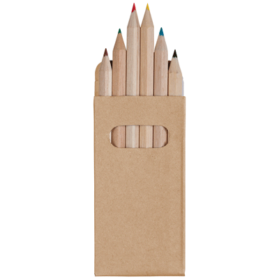 Picture of SIXCOLOUR COLOURING PENCIL SET 6 WOOD