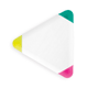 Picture of TRIAN HIGHLIGHTER 3-COLOUR TRIANGULAR SHAPE PP HIGHLIGHTER