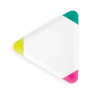 Picture of TRIAN HIGHLIGHTER 3-COLOUR TRIANGULAR SHAPE PP HIGHLIGHTER