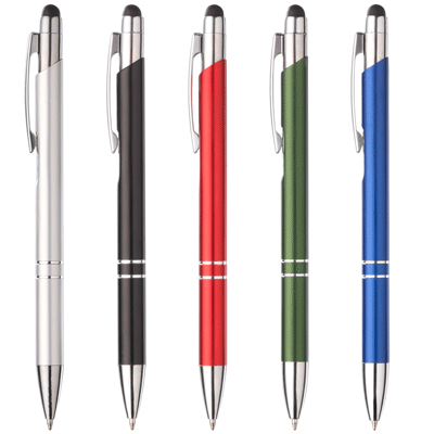 Picture of EBONY TOUCH STYLUS PEN BLUE INK ALUMINIUM BALL PEN