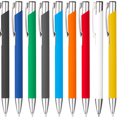 Picture of EBONY SOFT TOUCH PEN ALUMINIUM BALL PEN