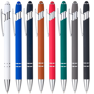 Picture of LUCA TOUCH STYLUS SLIM, BLUE INK BALL PEN with Aluminium Barrel