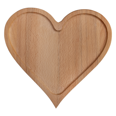 Picture of CUTTING BOARD HEART BEECH WOOD 21X22 CM