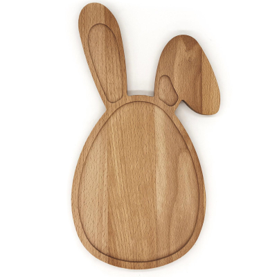 Picture of CUTTING BOARD EASTER BUNNY RABBIT BEECH WOOD 30X17 CM