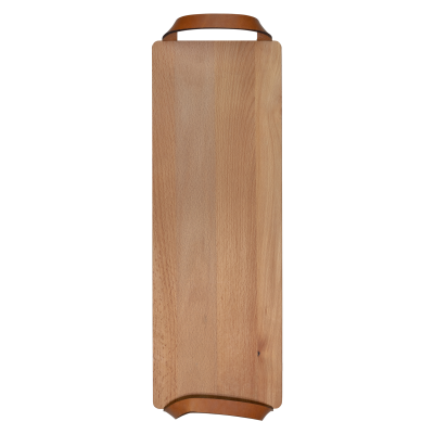 Picture of CUTTING BOARD with Leather Handles Beech Wood 48X17 Cm
