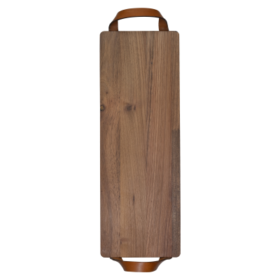 Picture of CUTTING BOARD with Leather Handles Walnut 48X17 Cm