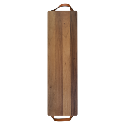 Picture of CUTTING BOARD with Leather Handles Walnut 69X19 Cm