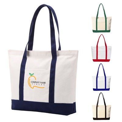CUSTOM BOAT TOTE BAG with Front Pocket