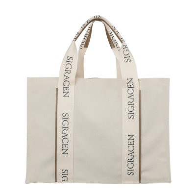 CUSTOM LOGO STRAP CANVAS TOTE BAG